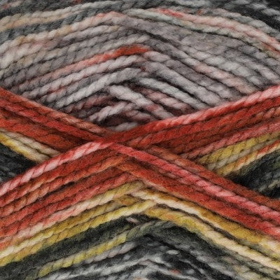 King Cole Hedgerow Chunky Yarn 100% Acrylic Variegated Self-Striping Chunky Knitting & Crochet Yarn 304m for Blankets & Garments - 200g