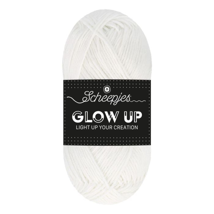Scheepjes Glow Up Fingering Crochet Yarn - 50g, 100% Polyester Glow In The Dark Lightweight Soft Knitting Wool for Amigurumi & Home Decor