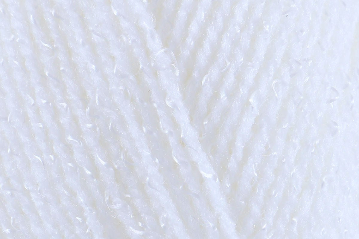 James C Brett Baby Shimmer 4 Ply Yarn - 100g, Sparkly Acrylic & Viscose Blend Soft Baby Crochet Knitting Yarn for Special Occasion Baby Garments