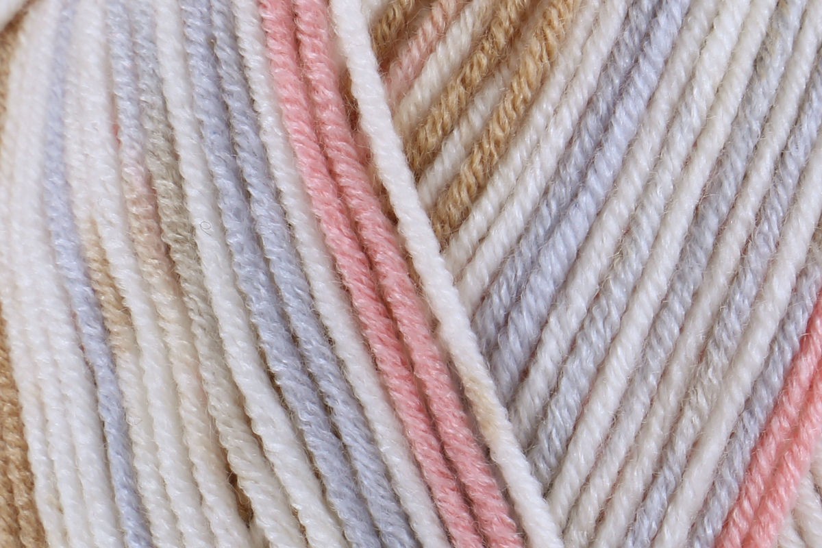 King Cole Cherish DK Yarn 100% Acrylic Soft Self-Patterning Double Knit Yarn, 240 m for Knitting & Crochet Projects - 100g