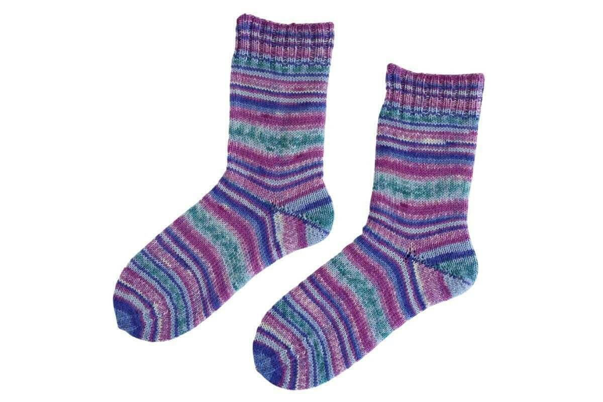 Arne & Carlos Socks & More 4 Ply Yarn - 100g, Wool & Polyamide Blend Self-Patterning Sustainable Knitting Wool for Crochet Socks, Accessories & Shawls