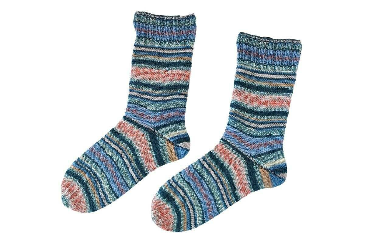 Arne & Carlos Socks & More 4 Ply Yarn - 100g, Wool & Polyamide Blend Self-Patterning Sustainable Knitting Wool for Crochet Socks, Accessories & Shawls