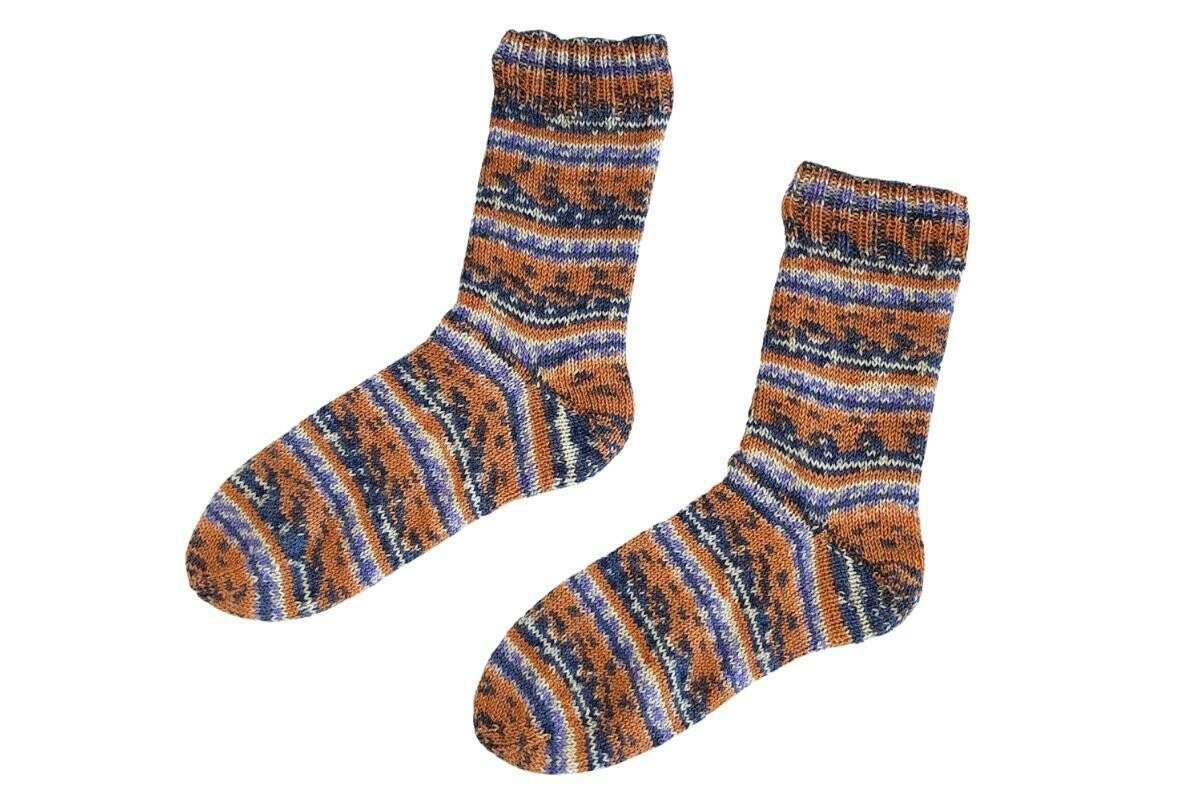 Arne & Carlos Socks & More 4 Ply Yarn - 100g, Wool & Polyamide Blend Self-Patterning Sustainable Knitting Wool for Crochet Socks, Accessories & Shawls
