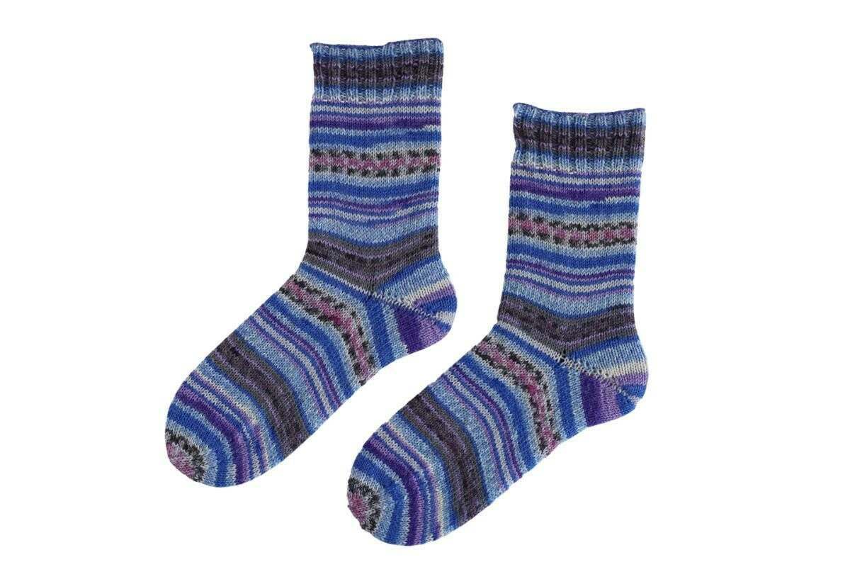 Arne & Carlos Socks & More 4 Ply Yarn - 100g, Wool & Polyamide Blend Self-Patterning Sustainable Knitting Wool for Crochet Socks, Accessories & Shawls