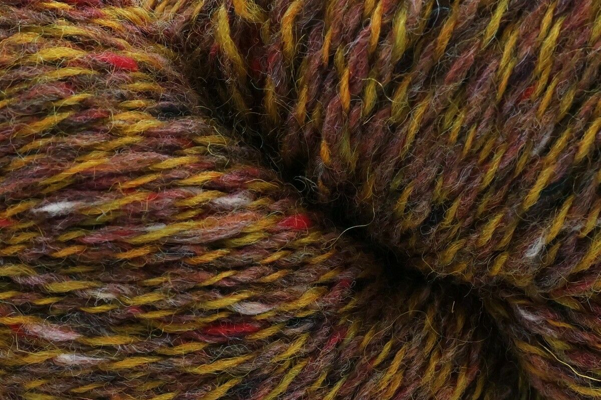 Baa Ram Ewe Donegal Twists DK Crochet Yarn - 100g, Worsted-Spun British Wool & Woollen-Spun Merino Blend, Soft Tweed Effect Double Knitting Yarn for Jumpers & Sweaters