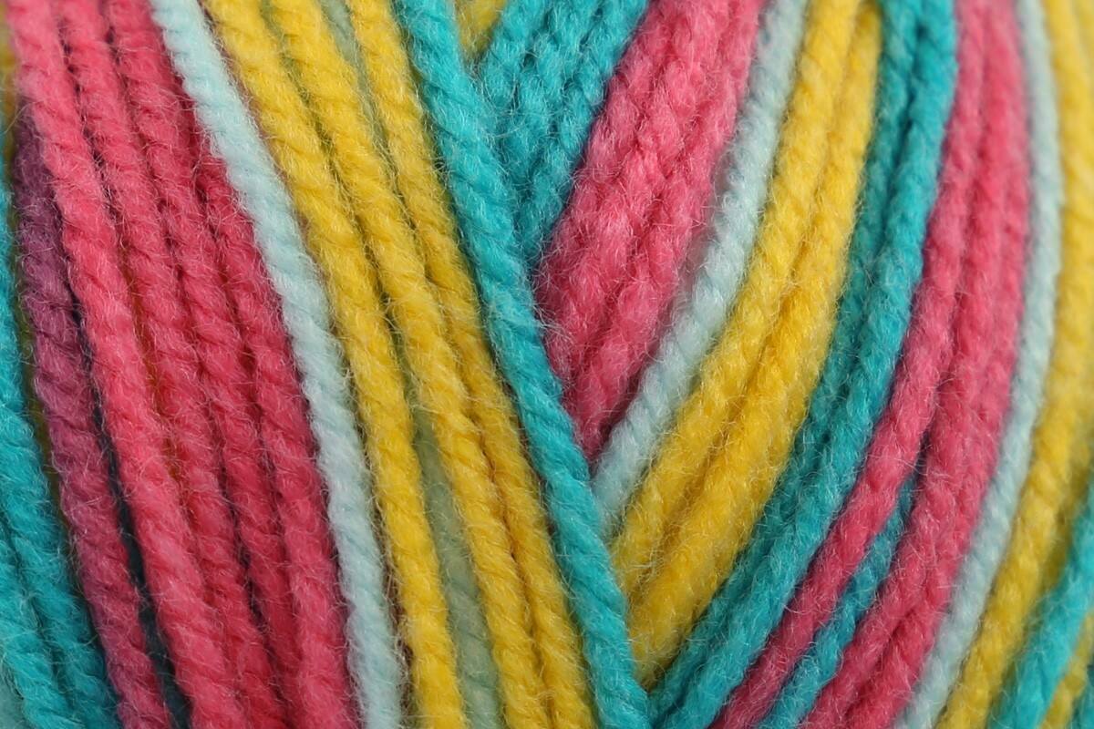 Cygnet Pato Baby Prints DK Yarn - 100g, 100% Acrylic Striped Pastel Shades Double Knitting Yarn for Baby & Toddler Garments, Accessories & Crafting