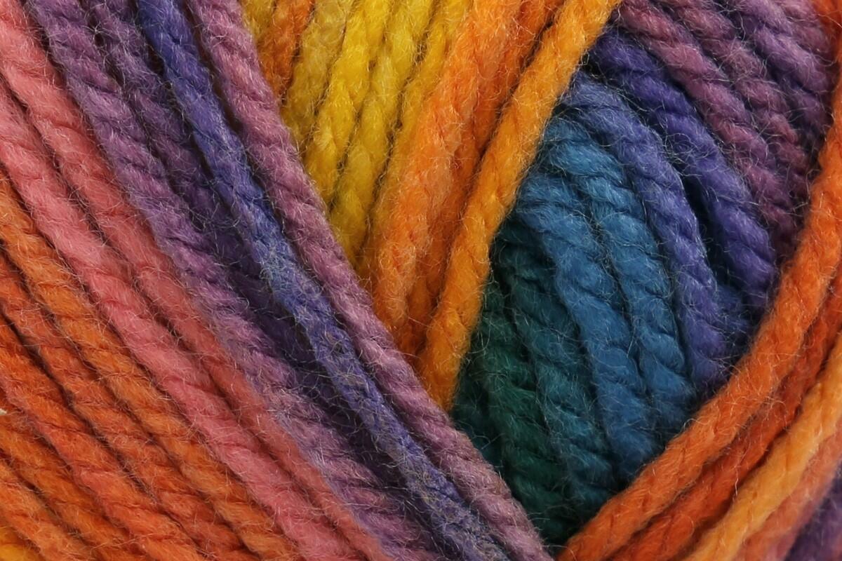 Cygnet Pato Multi Colours Chunky Yarn - 100g, 100% Acrylic Budget Self-Striped Knitting Crochet Yarn for Clothing, Toys & Accessories
