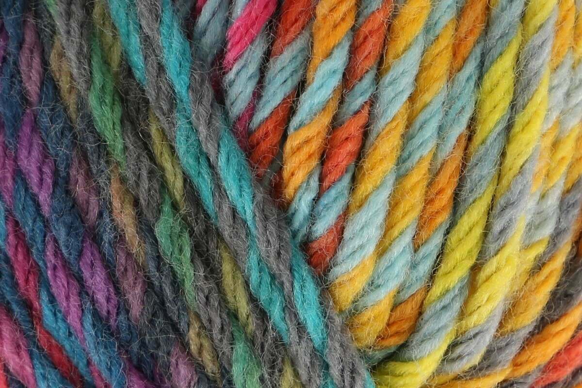 Cygnet Sprinkles Pop Chunky Yarn- 100g, Soft 100% Acrylic Self-Striping Tweedy Crochet & Knitting Yarn for Cozy Garments, Accessories & Home Décor