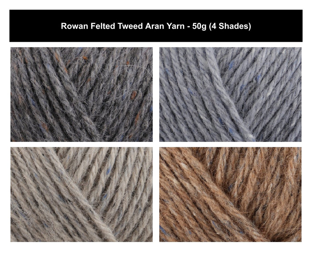 Rowan Felted Tweed Aran Wool Yarn for Crochet - 50g, Wool Alpaca Viscose Blend Fair Isle & Colour Work Knitting Yarn for Winter Shawls, Cardigans & Sweaters