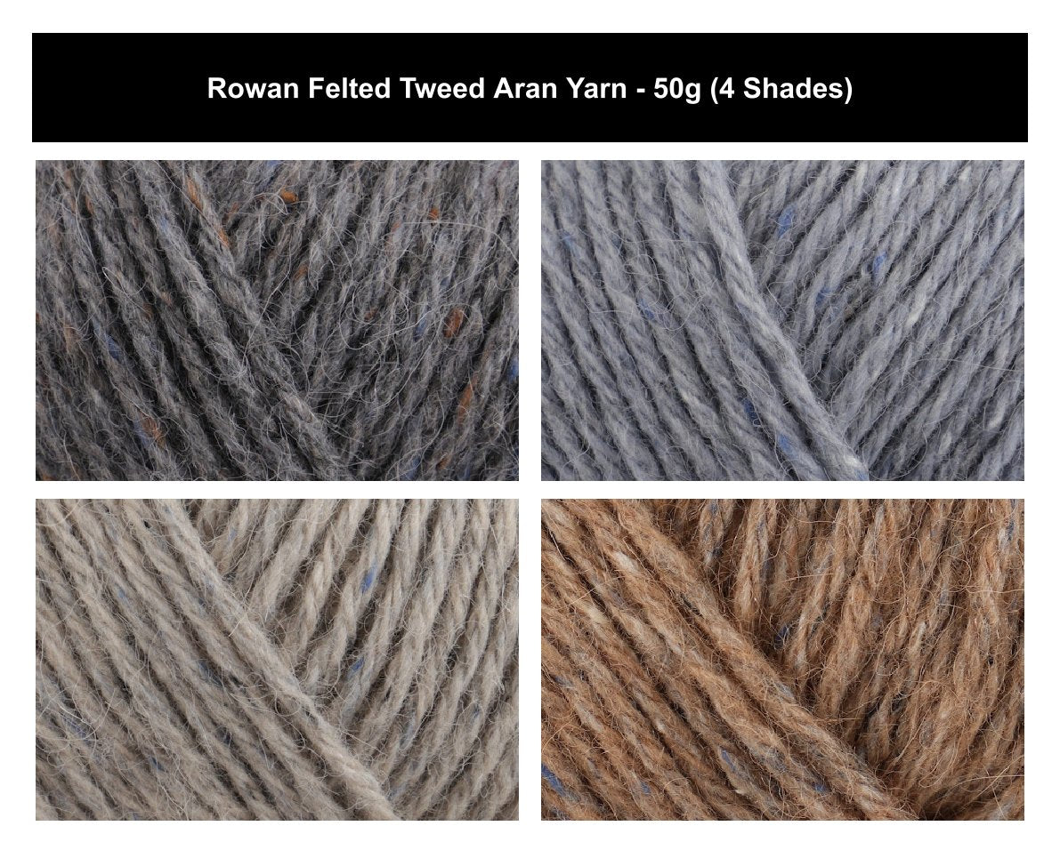 Rowan Felted Tweed Aran Wool Yarn for Crochet - 50g, Wool Alpaca Viscose Blend Fair Isle & Colour Work Knitting Yarn for Winter Shawls, Cardigans & Sweaters