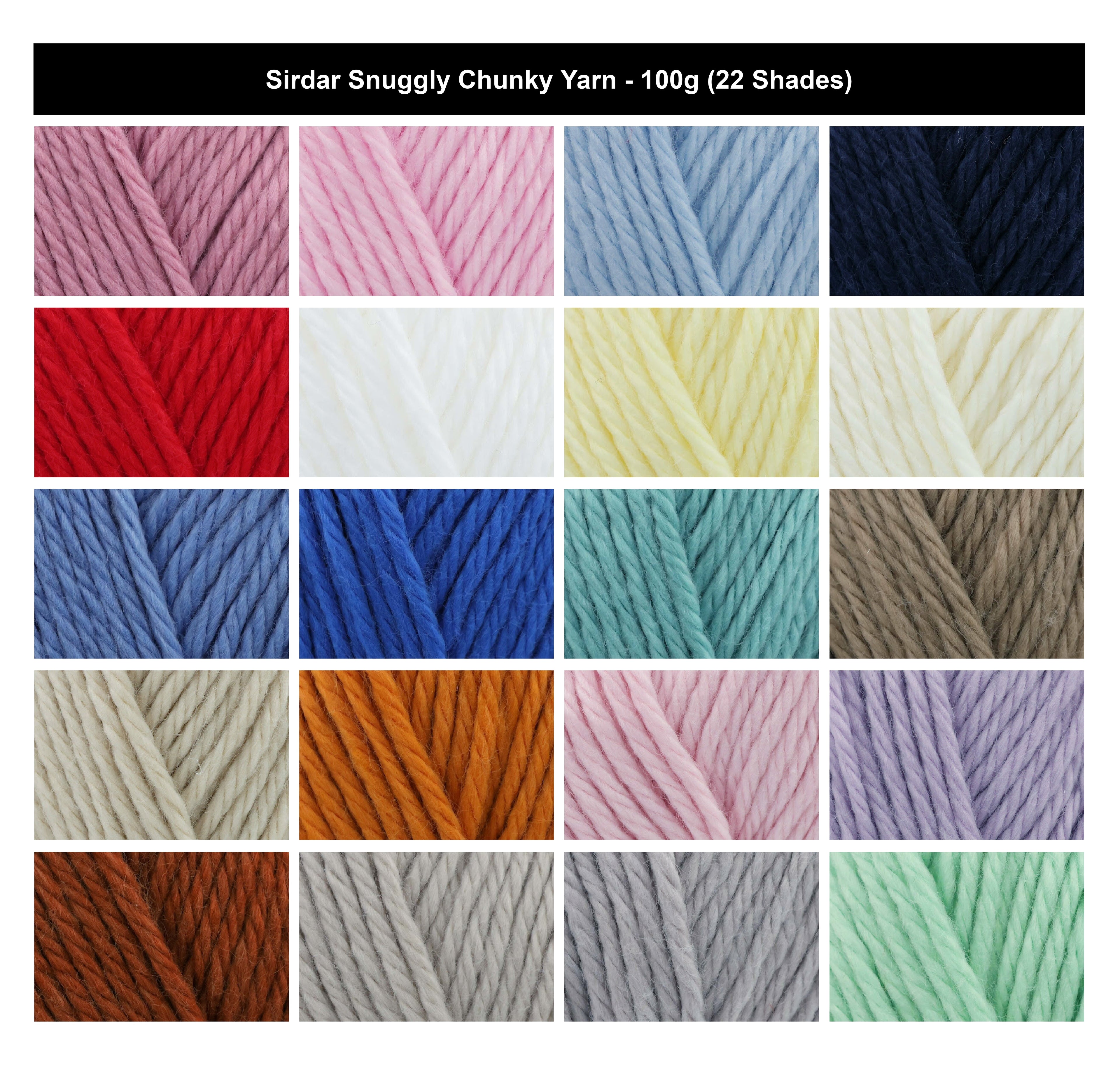Sirdar Snuggly Chunky Yarn for Crochet - 100g Ball, Soft Silky Nylon Acrylic Blend Thick Knitting Wool for Blankets, Jumpers, Cardigans & Headwear