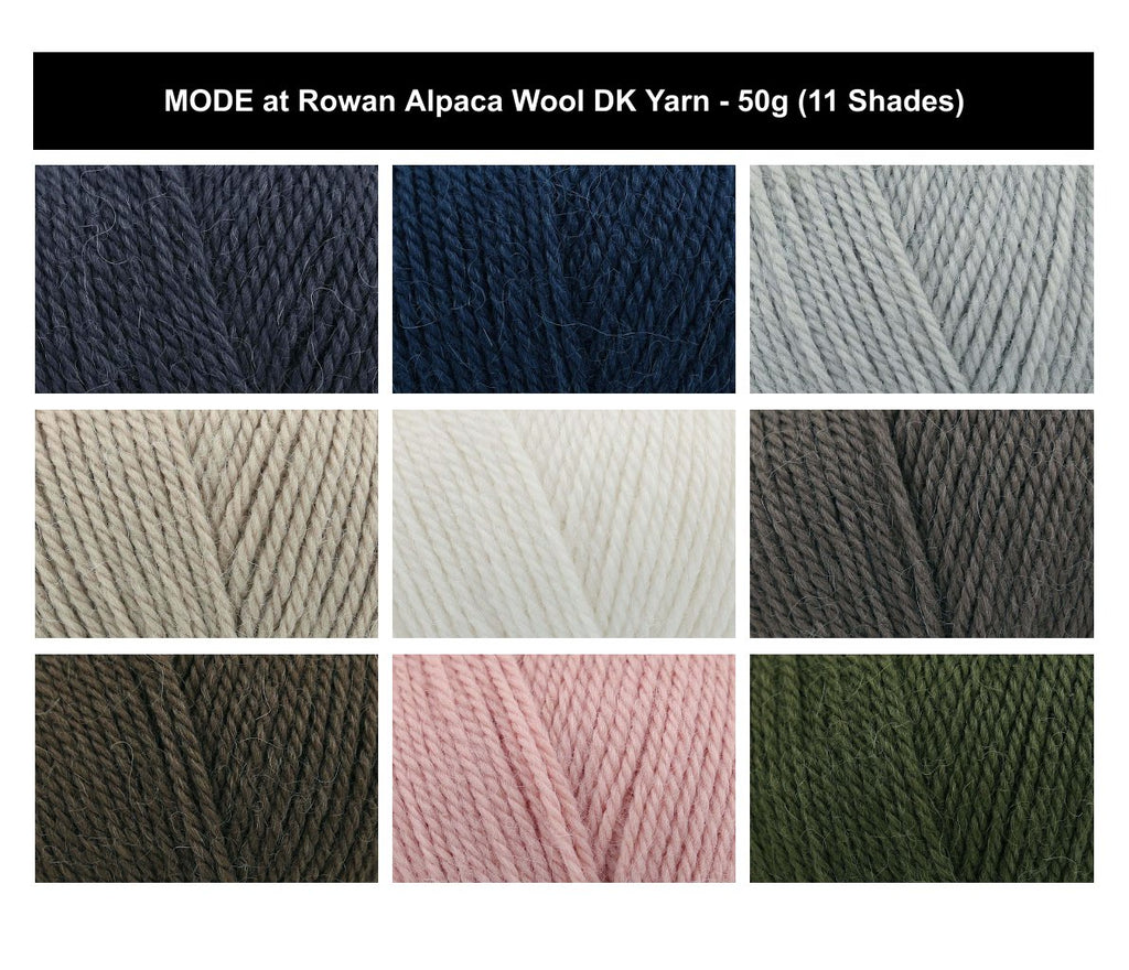 Mode at Rowan Alpaca Wool DK Yarn for Crochet - 50g, Luxury Alpaca Wool Blend Natural Fibre Double Knitting Wool for Top, Sweater & Winter Garments