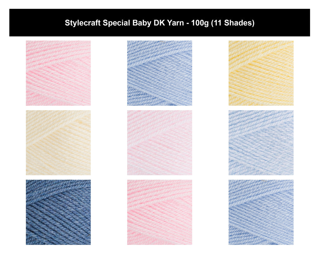 Stylecraft Special Baby DK Crochet Yarn - 100g, Soft Acrylic Double Knitting Wool for Knitting Cardigans, Hats & Jackets