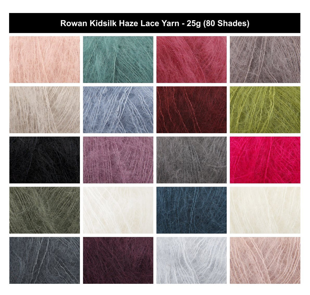 Rowan Kidsilk Haze Lace Crochet Yarn - 25g, Luxury Super Kid Mohair & Silk Blend Soft Lace Weight Knitting Wool for Shawls, Cardigans & Jumpers