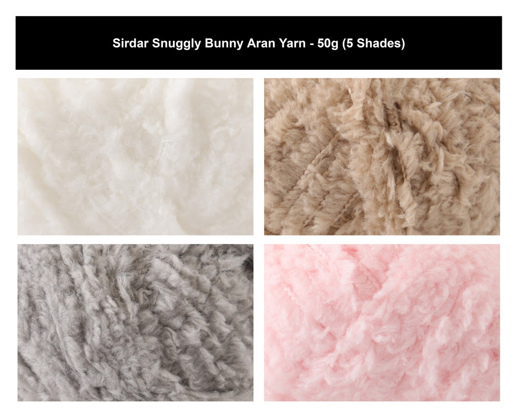 Sirdar Snuggly Bunny Fluffy Baby Aran Yarn - 50g, 100% Nylon Soft Faux Fur, Ideal for Crochet & Knitting Baby Blankets, Toys & Accessories