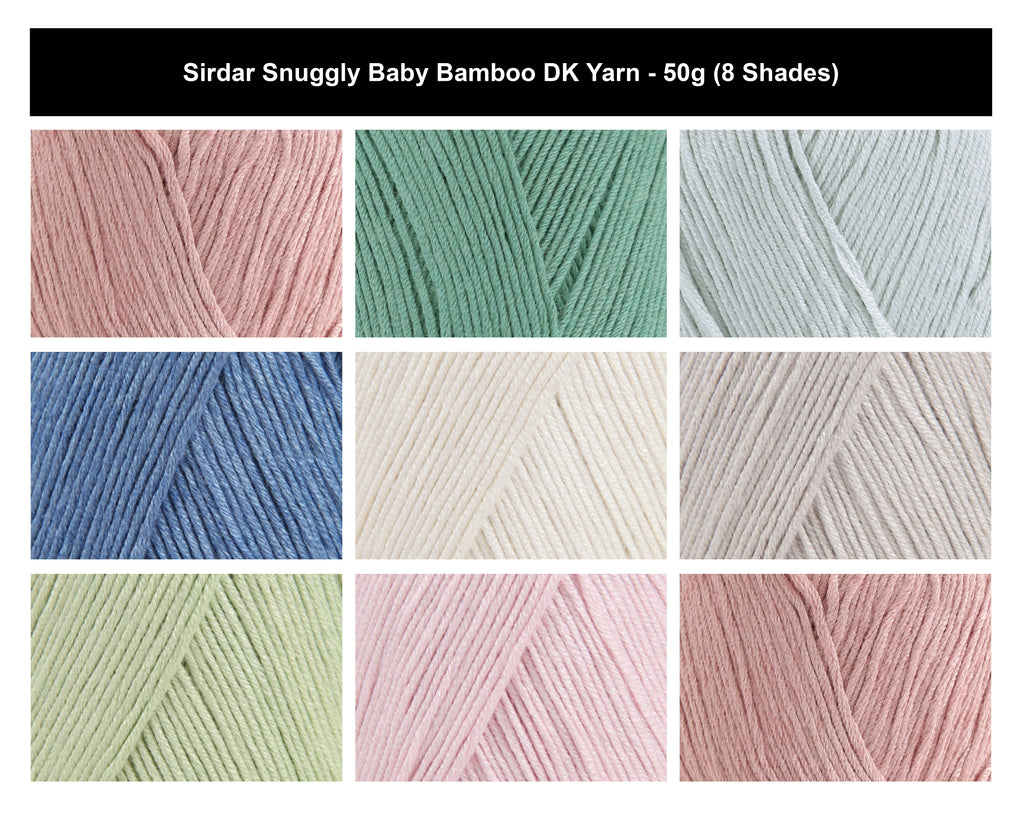 Sirdar Snuggly Baby Bamboo DK Crochet Yarn - 50g, Super Soft Bamboo & Wool Blend Double Knitting Yarn for Baby Garments