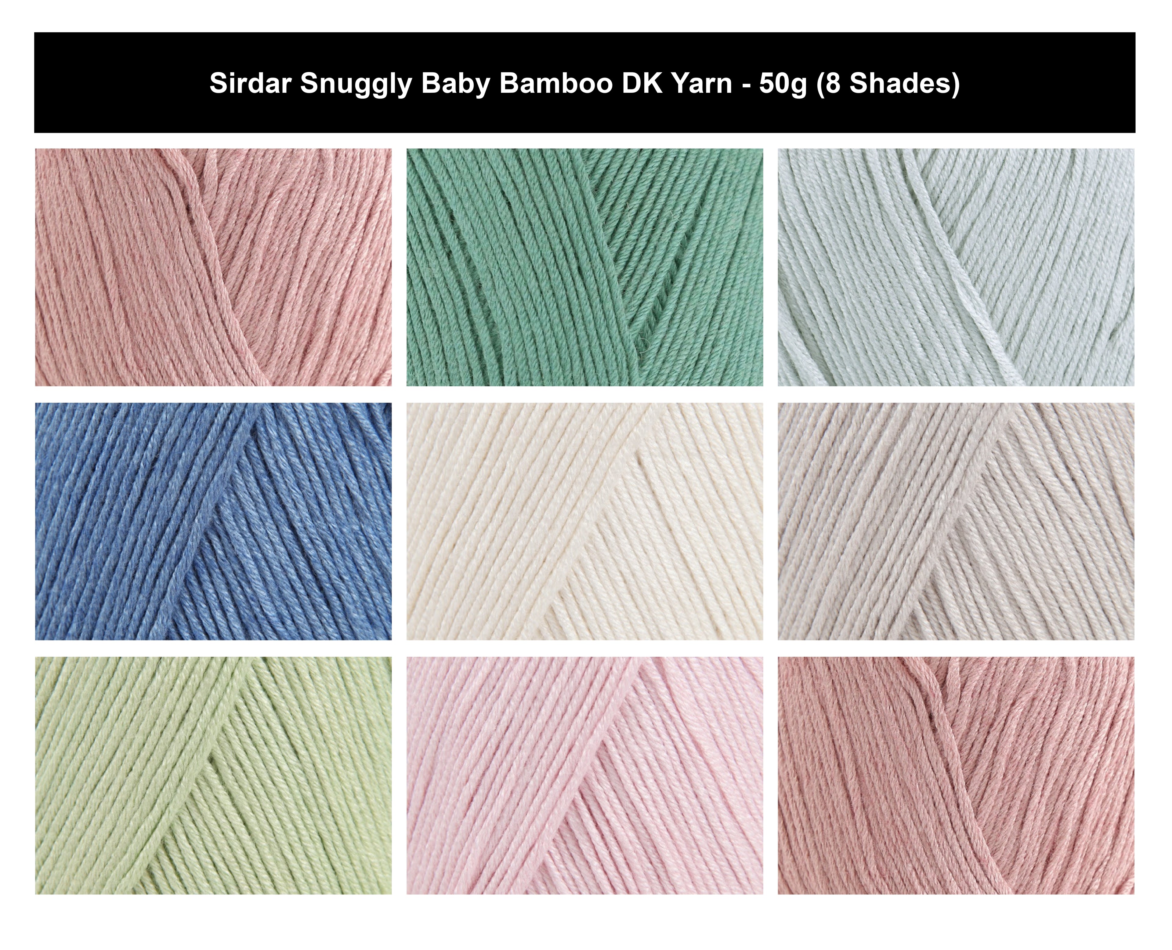 Sirdar Snuggly Baby Bamboo DK Crochet Yarn - 50g, Super Soft Bamboo & Wool Blend Double Knitting Yarn for Baby Garments
