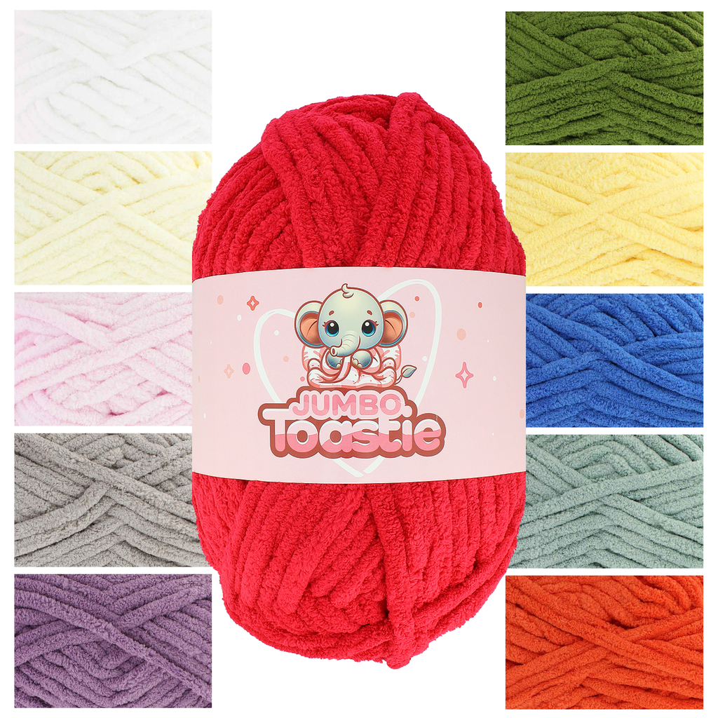 King Cole Jumbo Toastie Super Chunky Yarn 100% Polyester Plush Yarn 120m for Knitting & Crochet Blankets, Throws & Accessories - 400g