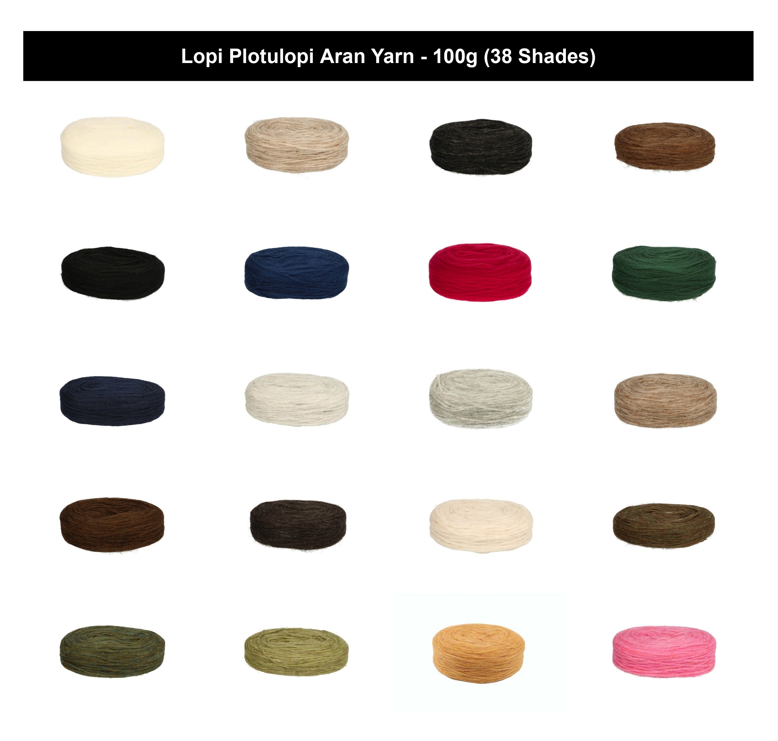 Lopi Plotulopi Wool Aran Yarn - 100g, 100% Icelandic Wool Traditional Lightweight Crochet Knitting Wool for Yoked Sweaters, Shawls & Winter Garments