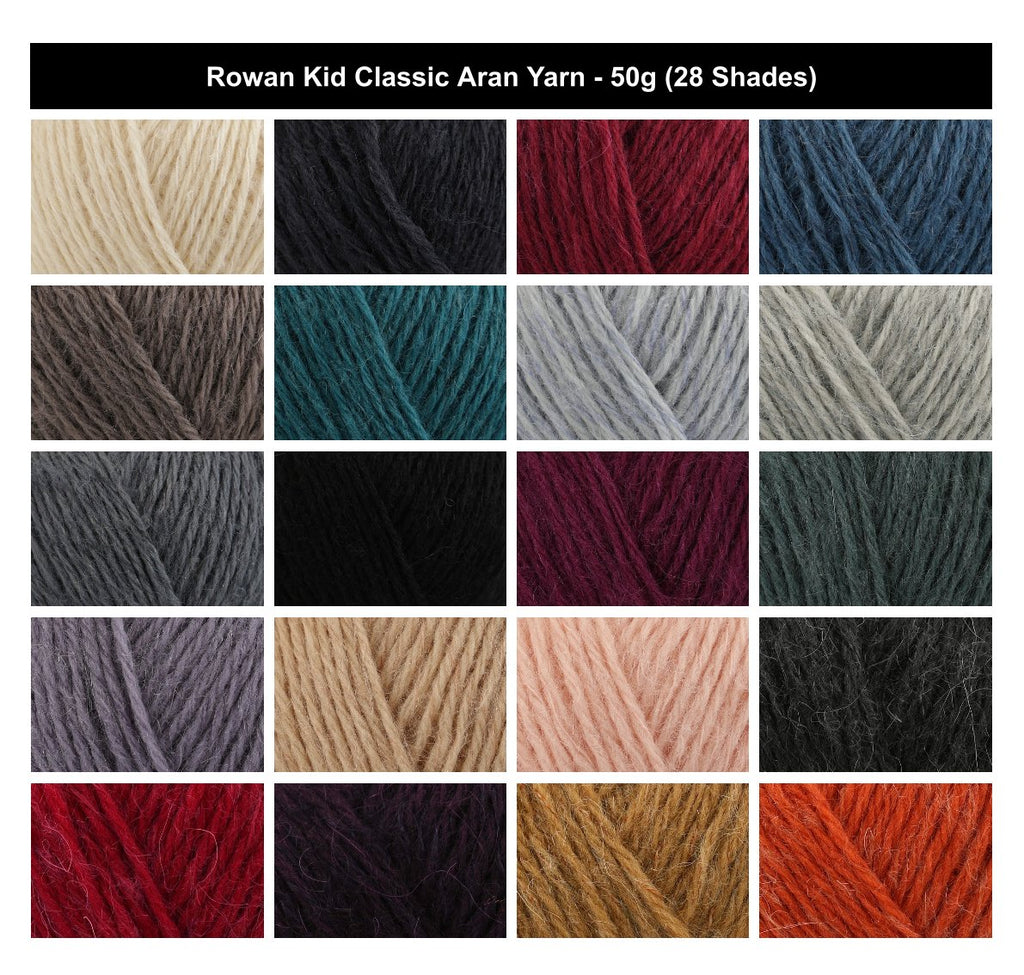 Rowan Kid Classic Aran Yarn for Crochet - 50g, Luxury Lambswool & Kid Mohair Blend Soft Knitting Wool for Sweaters, Jumpers & Cardigans