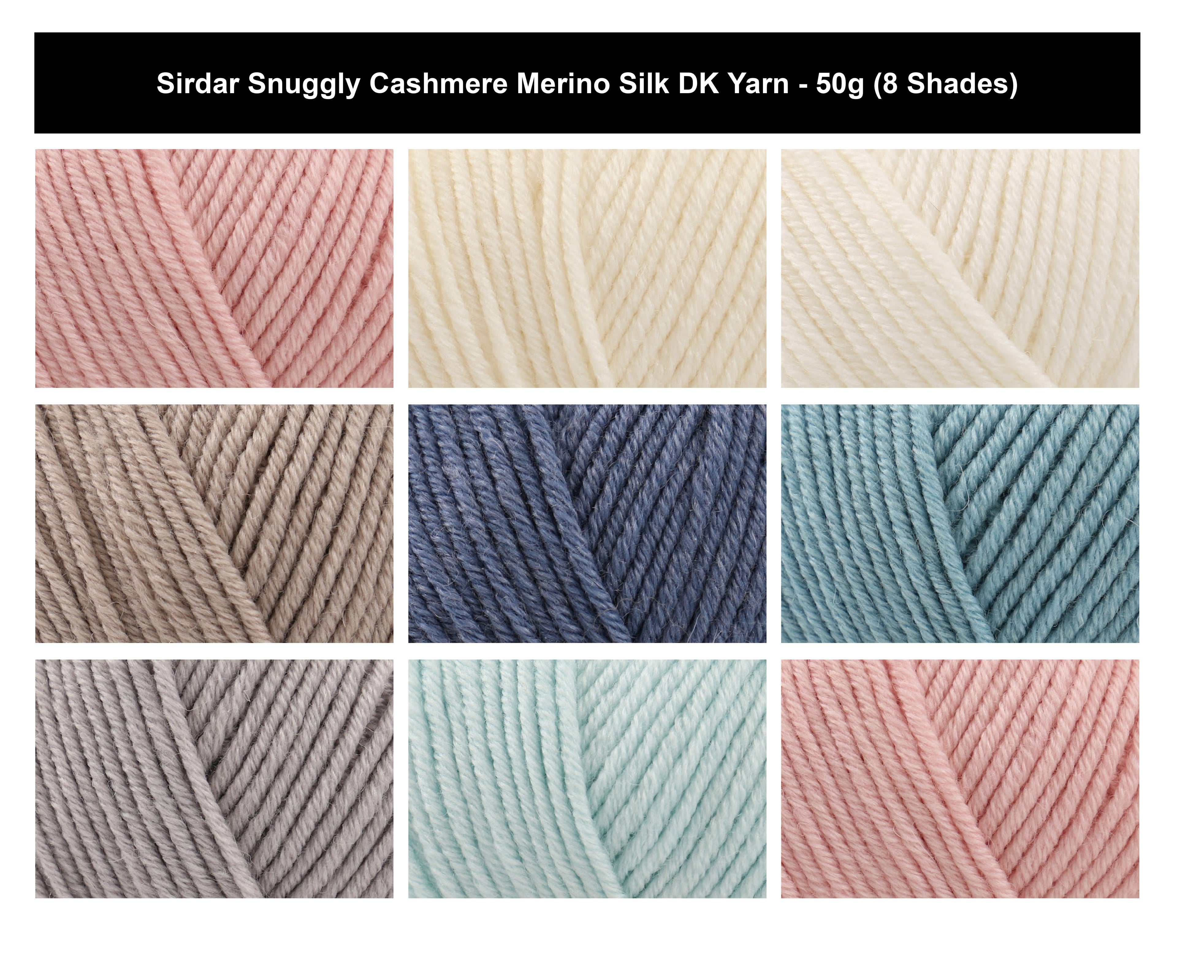Sirdar Snuggly Cashmere Merino Silk DK Crochet Baby Yarn - 50g, Ultra-Soft Double Knitting Wool Yarn for Baby & Children’s Garments & Accessories