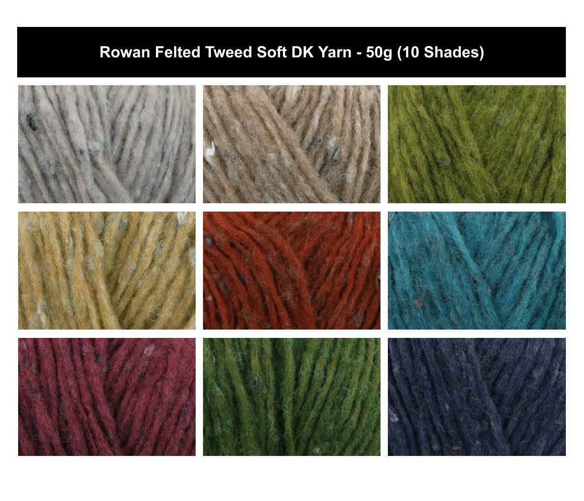 Rowan Felted Tweed Soft DK Yarn for Crochet & Knitting - 50g, Luxury Merino & Alpaca Blend Soft Lightweight Double Knit Wool for Jumpers, Cardigans & Cosy Garments
