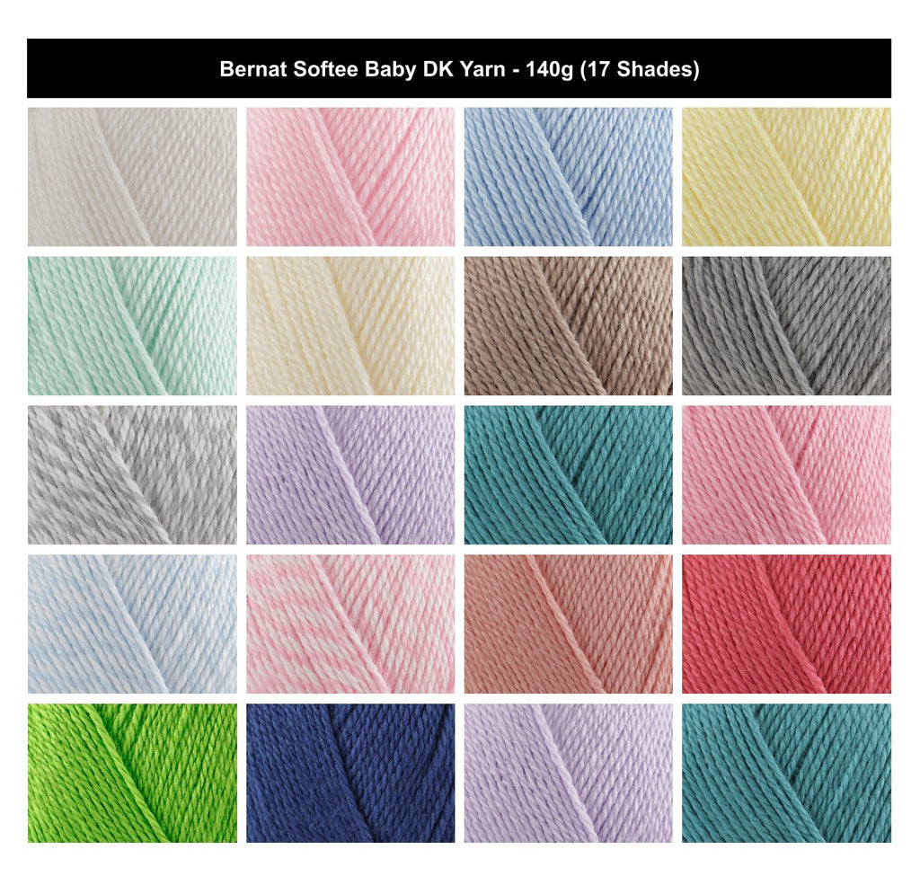 Bernat Softee Baby Dk Crochet Yarn - 140G, Luxurious Acrylic Soft Light Weight Double Knitting Baby Wool for Soft Blankets, Clothes & Accessories