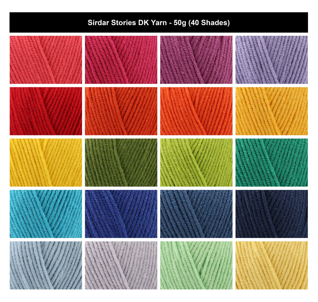 Sirdar Stories DK Yarn for Crochet - 50g, Cotton Acrylic Blend Double Knitting Wool for Summer Tops, Festival Wear & Light Garments
