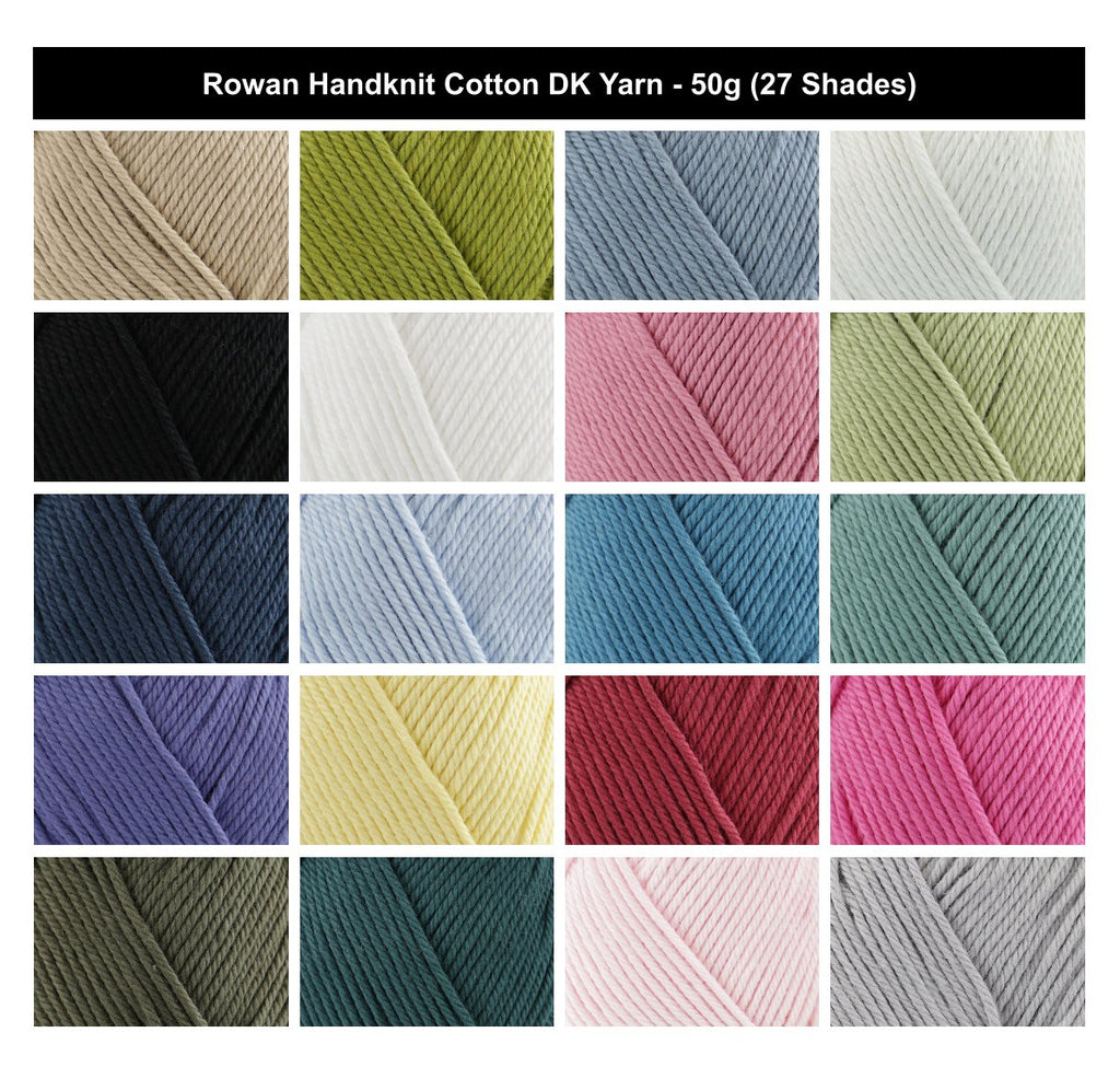 Rowan Handknit Cotton DK Yarn for Crochet & Knitting - 50g, 100% Cotton Soft Double Knit Wool for Blankets, Cardigans & Light Summer Knits, Machine Washable