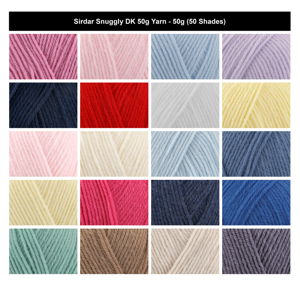 Sirdar Snuggly DK Yarn for Crochet & Knit - 50g Ball, Soft Nylon Acrylic Blend Double Knitting Baby Wool for Blankets, Cardigans, Jumpers & Headwear