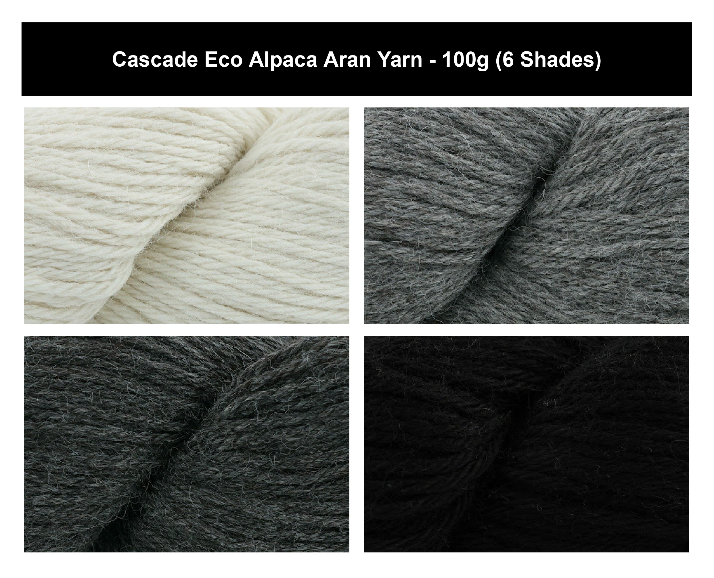 Cascade Eco Alpaca Aran Yarn for Crochet - 100g, Luxury 100% Undyed Baby Alpaca Soft Knitting Wool for Cosy Garments, Scarves, Hats & Accessories