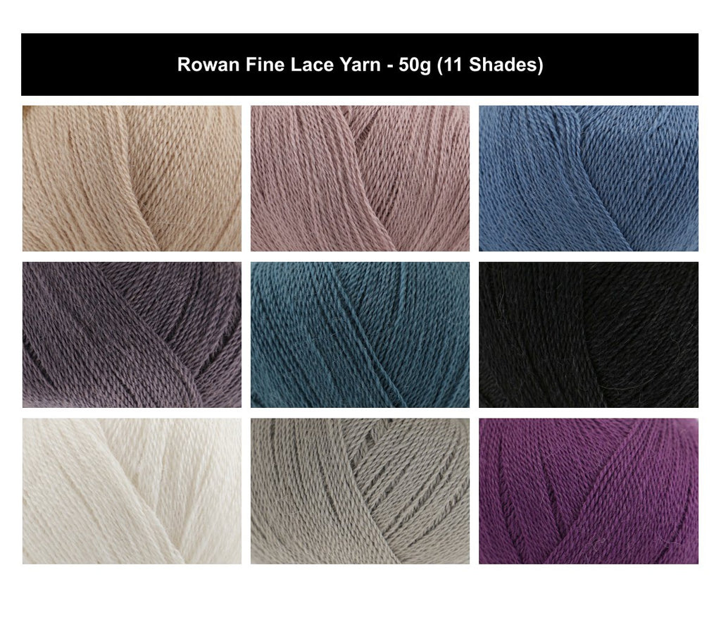 Rowan Fine Lace Crochet Yarn - 50g, Luxury Baby Suri Alpaca & Merino Blend Hand Knitting Wool for Cardigans, Shawls and Lace Projects