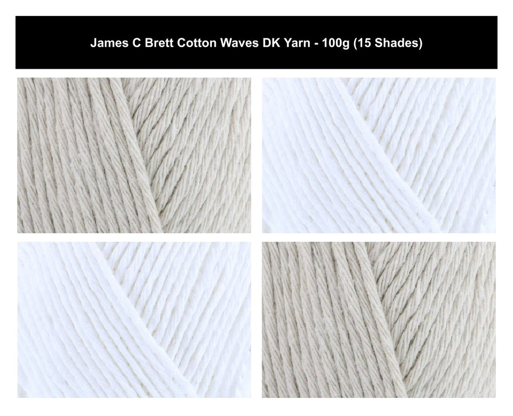James C Brett Craft Cotton DK Crochet Yarn - 100g, 100% Cotton Double Knitting Yarn for Dishcloths, Mats & Home Accessories