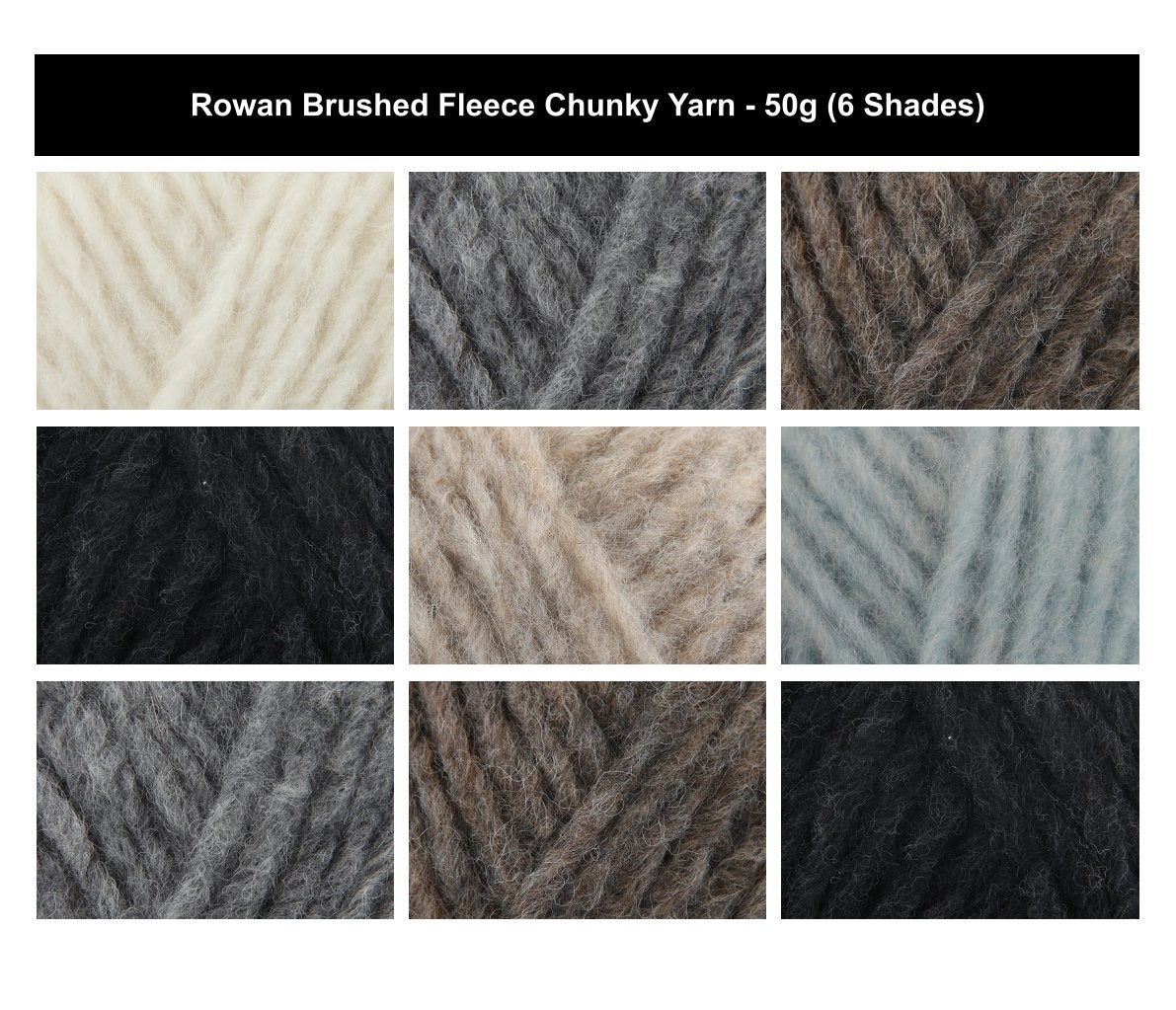 Rowan Brushed Fleece Chunky Merino Crochet Yarn - 50g, Wool Alpaca Blend Soft Winter Knitting Yarn for Shawls, Cardigans, Jumpers, Sweaters