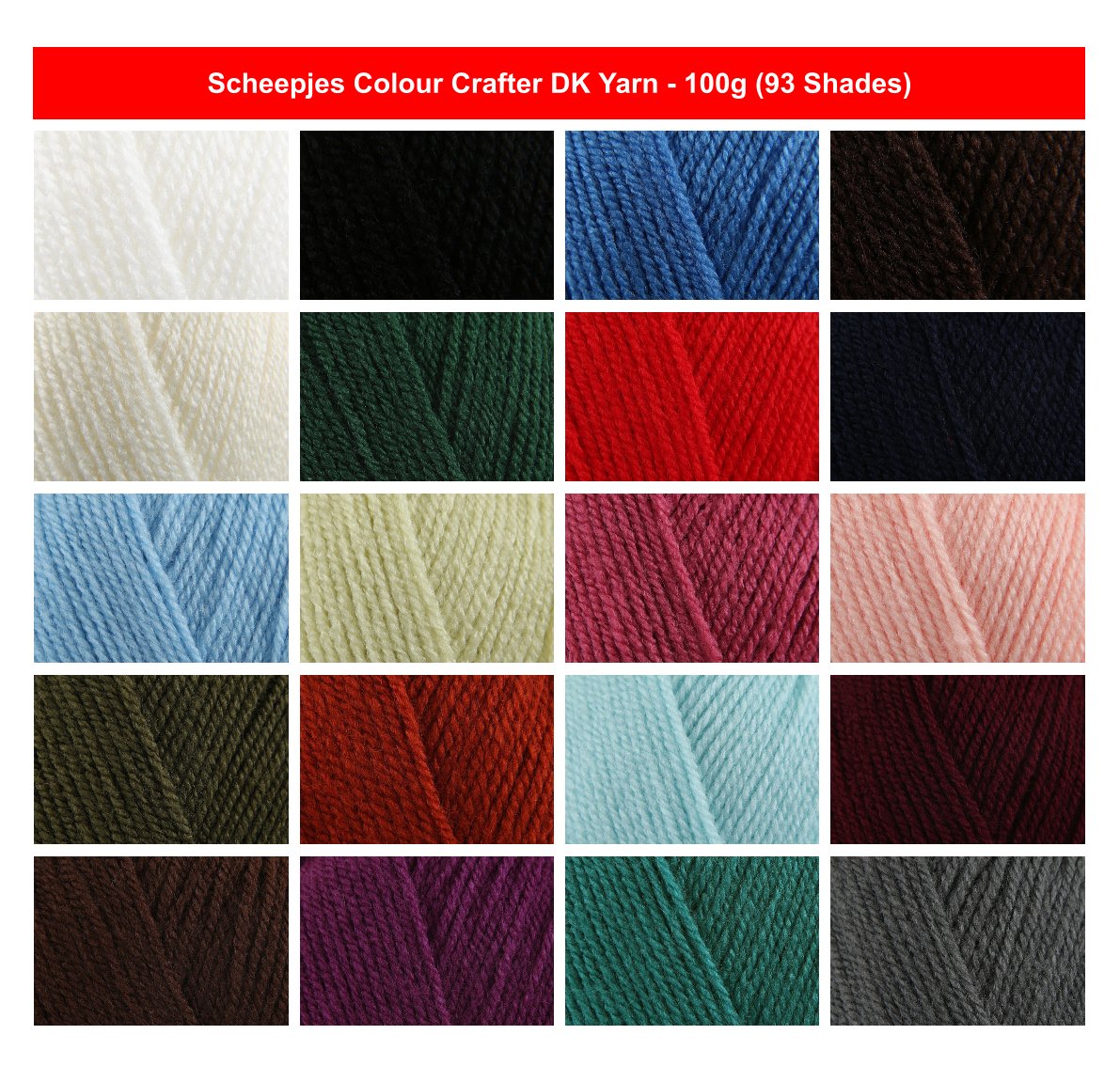 Scheepjes Colour Crafter DK Yarn for Crochet - 100g, Luxury 100% Acrylic Soft Double Knitting Wool for Blankets, Garments & Plush Toys