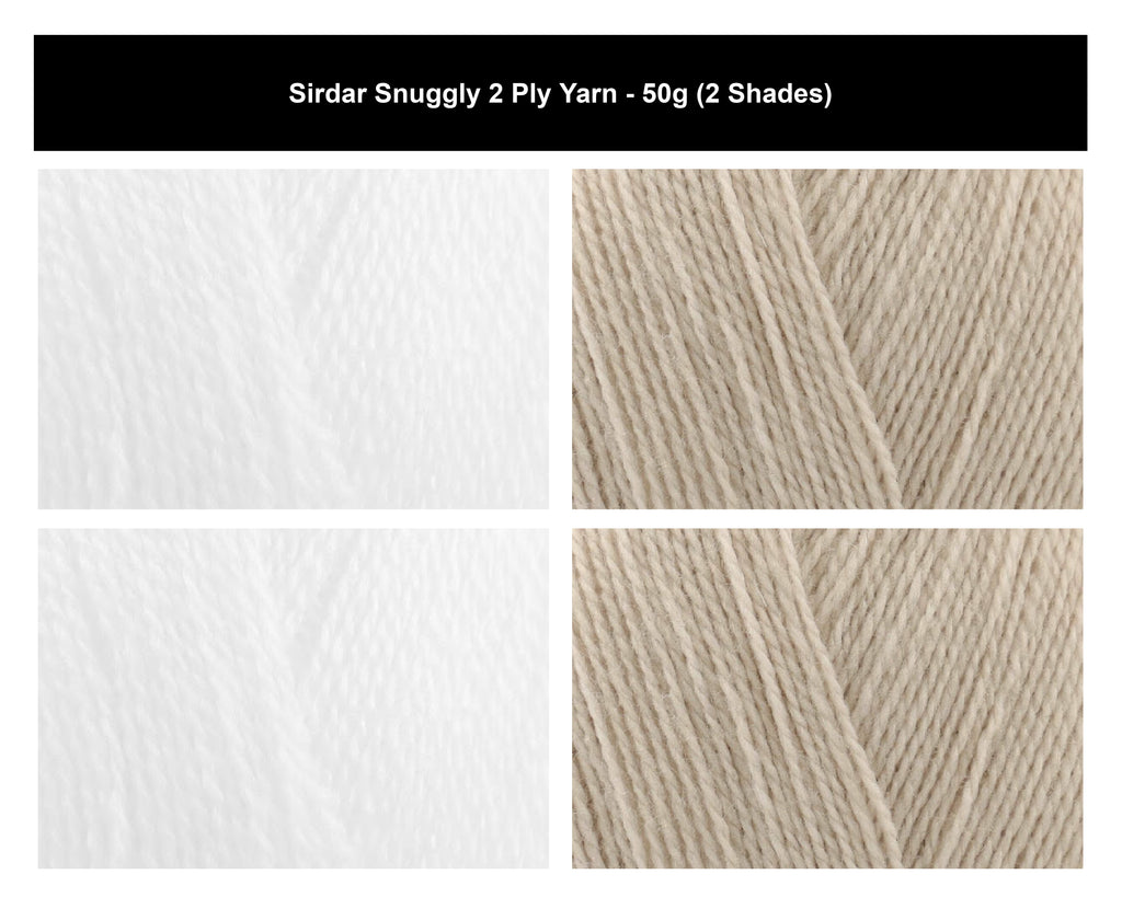 Sirdar Snuggly 2 Ply Baby Yarn for Crochet - 50g, Nylon Acrylic Soft Fine Weight Knitting Baby Wool Yarn for Blankets, Cardigans, Jumpers, Sweaters