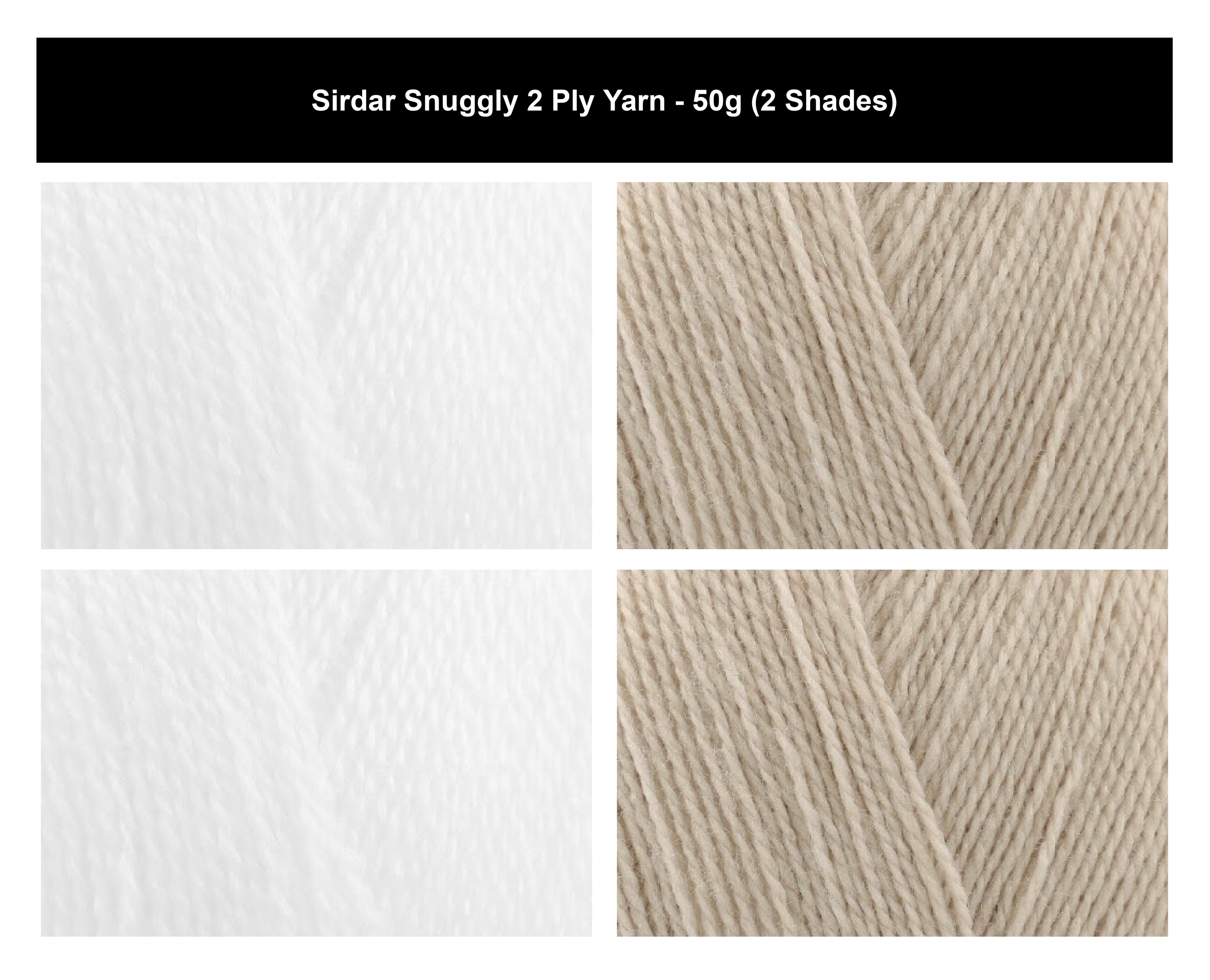 Sirdar Snuggly 2 Ply Baby Yarn for Crochet - 50g, Nylon Acrylic Soft Fine Weight Knitting Baby Wool Yarn for Blankets, Cardigans, Jumpers, Sweaters