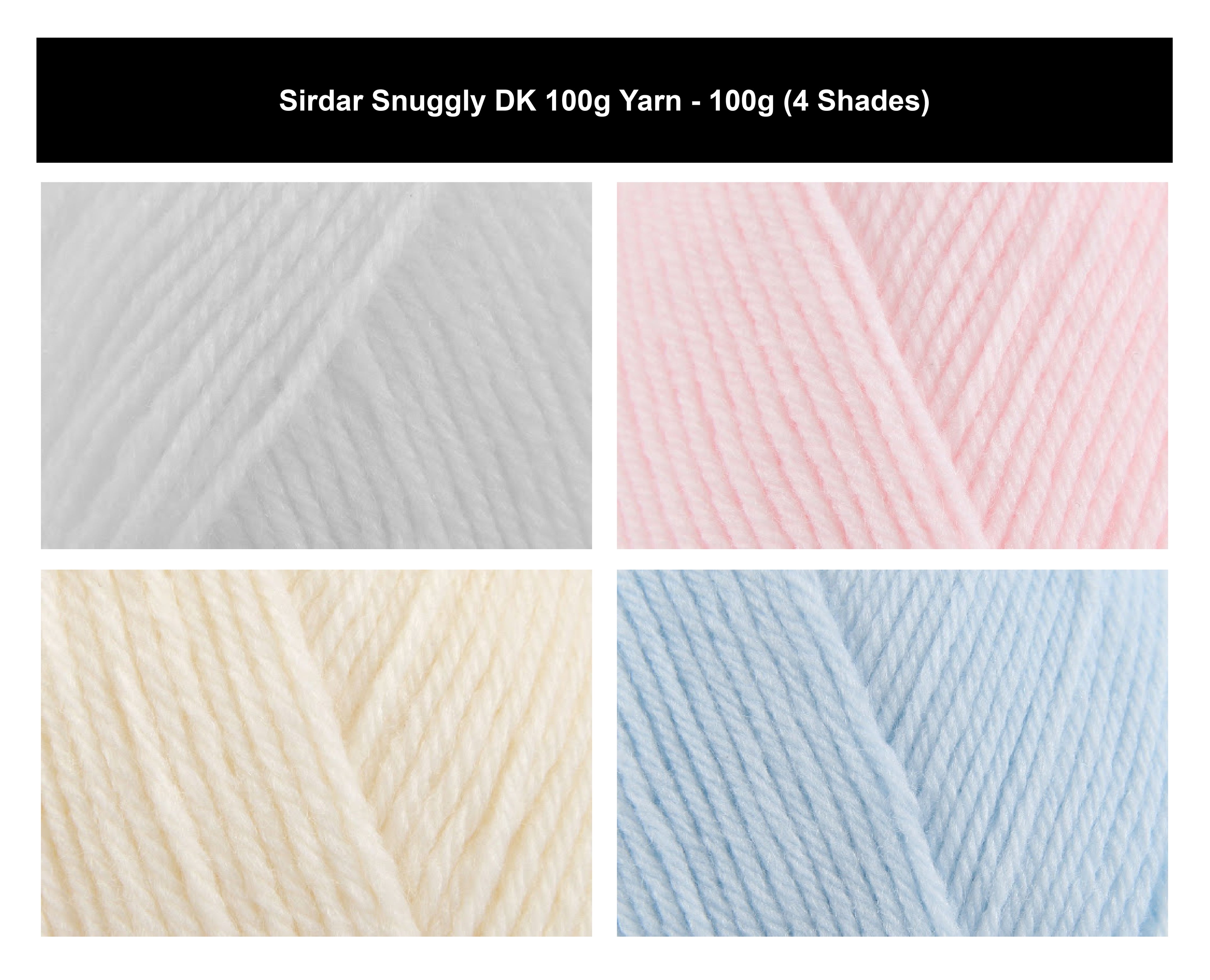 Sirdar Snuggly DK Yarn for Crochet & Knit - 100g Ball, Soft Nylon Acrylic Blend Double Knitting Baby Wool for Blankets, Cardigans, Jumpers & Headwear