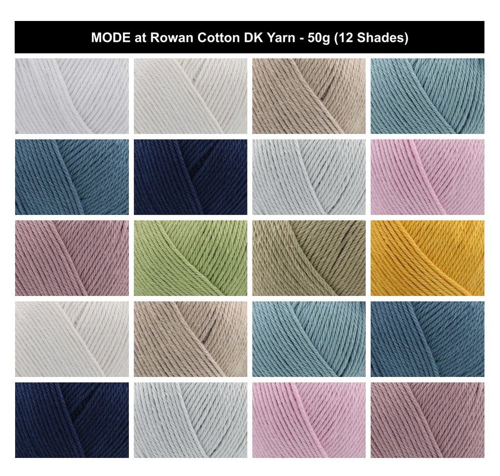 Mode at Rowan Cotton DK Yarn for Crochet - 50g, Luxury 100% Cotton Double Knitting Yarn Made from Finest Natural Fibres for Sweaters, Cardigans & Tops