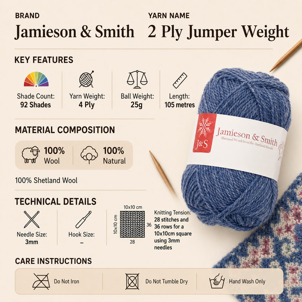 Jamieson & Smith 2 Ply Jumper Weight 4 Ply Yarn - 25g, 100% Shetland Wool Yarn Fair Isle Colourwork Knitting Yarn, Heather Shades for Jumpers, Hats, Scarves & Knitwear