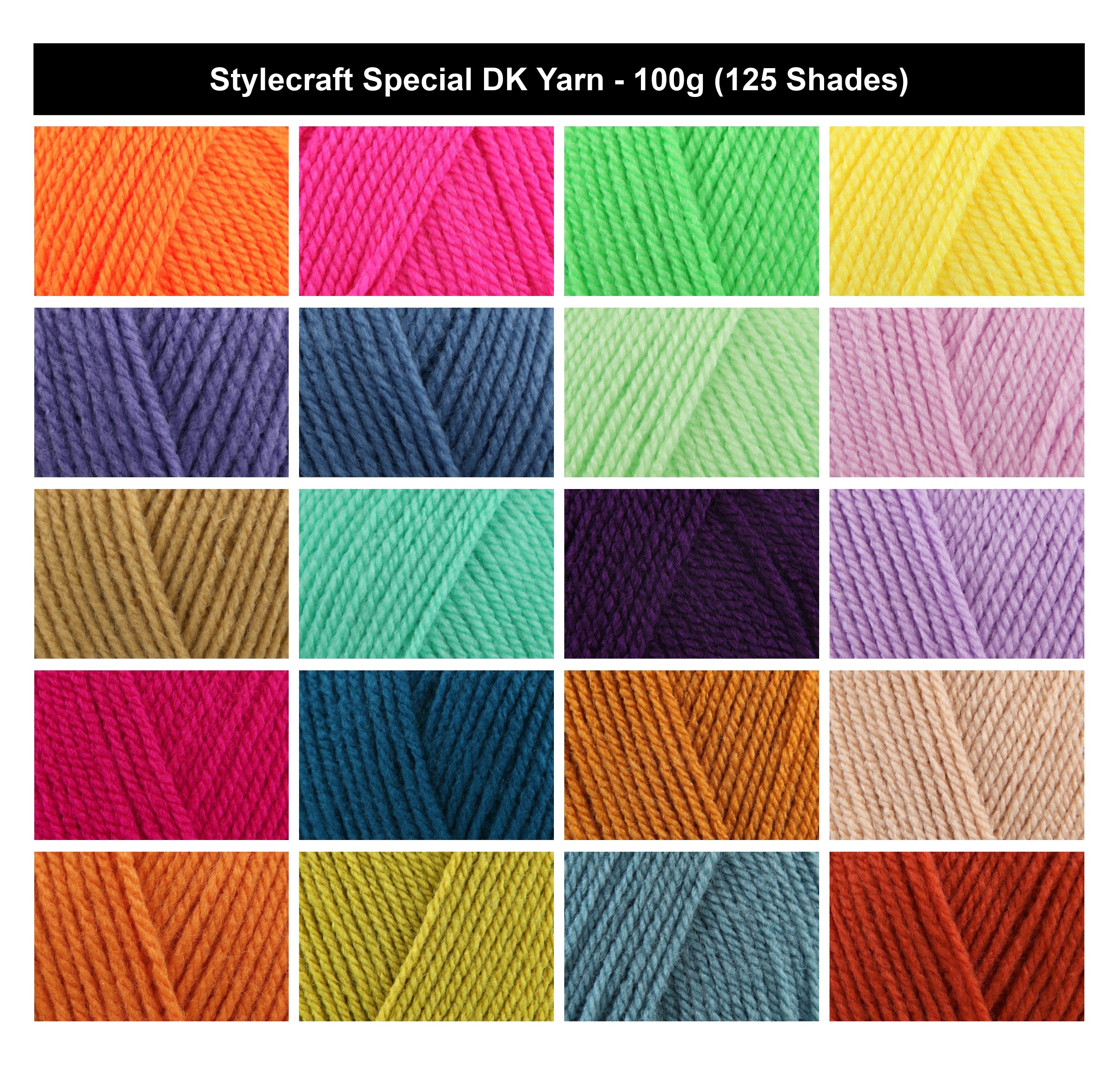 Stylecraft Special DK Crochet Yarn - 100g, Acrylic Double Knitting Yarn for Blankets, Sweaters, Toys & Knitting Projects