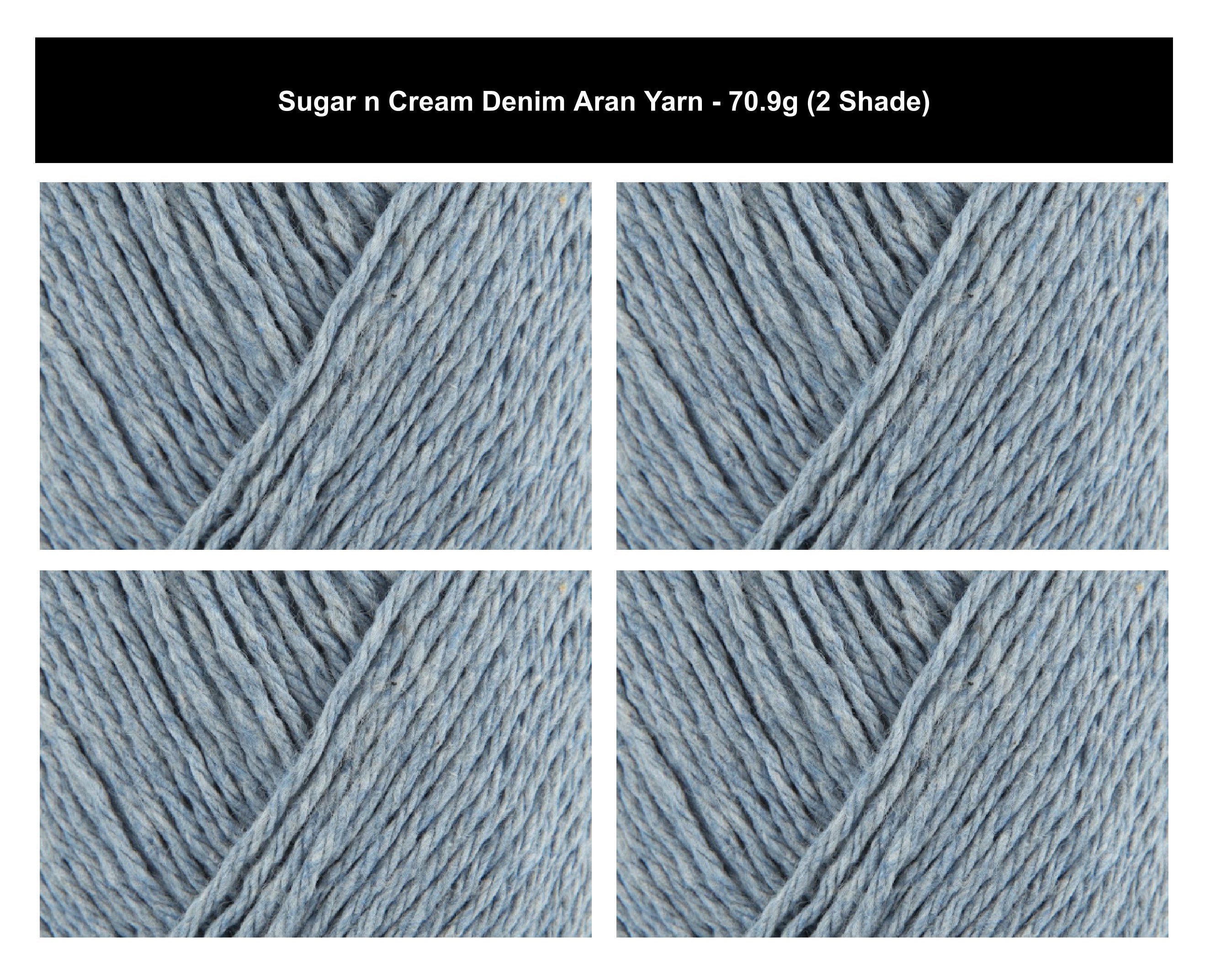 Sugar N Cream Solids Crochet Yarn - 70.9g, 100% Cotton Soft Worsted Everyday Knitting Wool for Dishcloths, Kitchen Accessories, Bags, Blankets & Home Décor