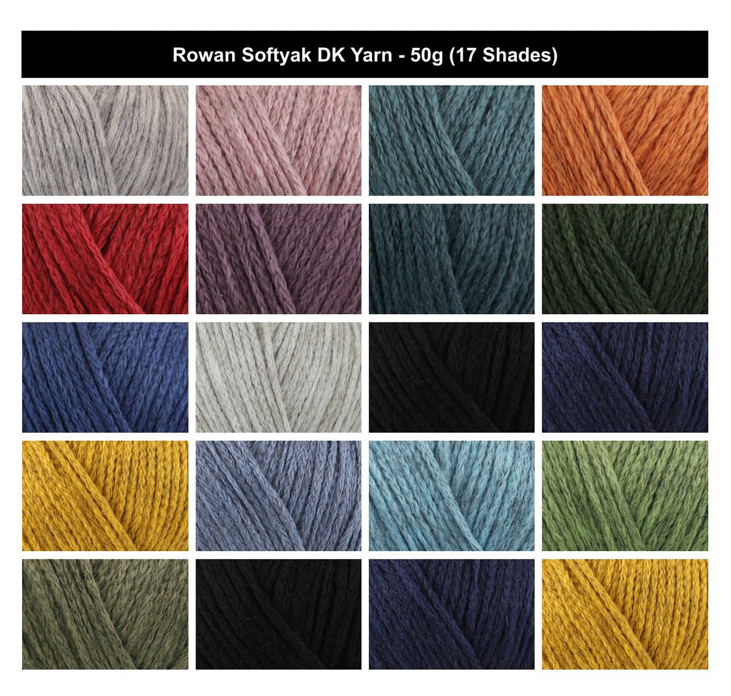 Rowan Softyak DK Yarn for Crochet & Knitting - 50g, Cotton Yak Blend Soft Double Knit Wool for Cardigan, Sweater & Everyday Garments