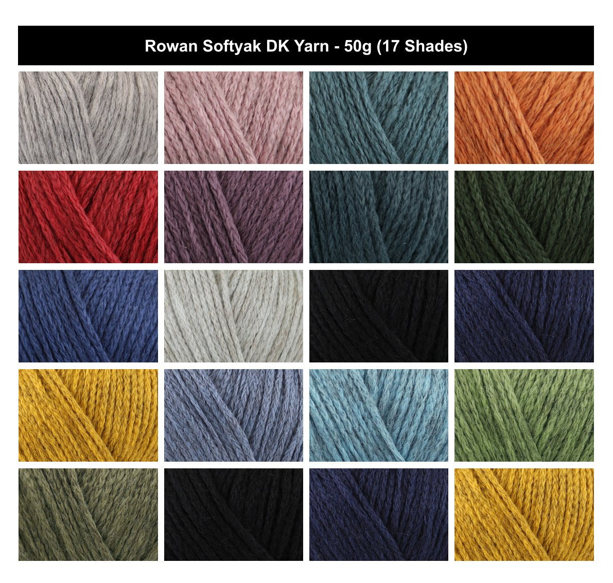 Rowan Softyak DK Yarn for Crochet & Knitting - 50g, Cotton Yak Blend Soft Double Knit Wool for Cardigan, Sweater & Everyday Garments