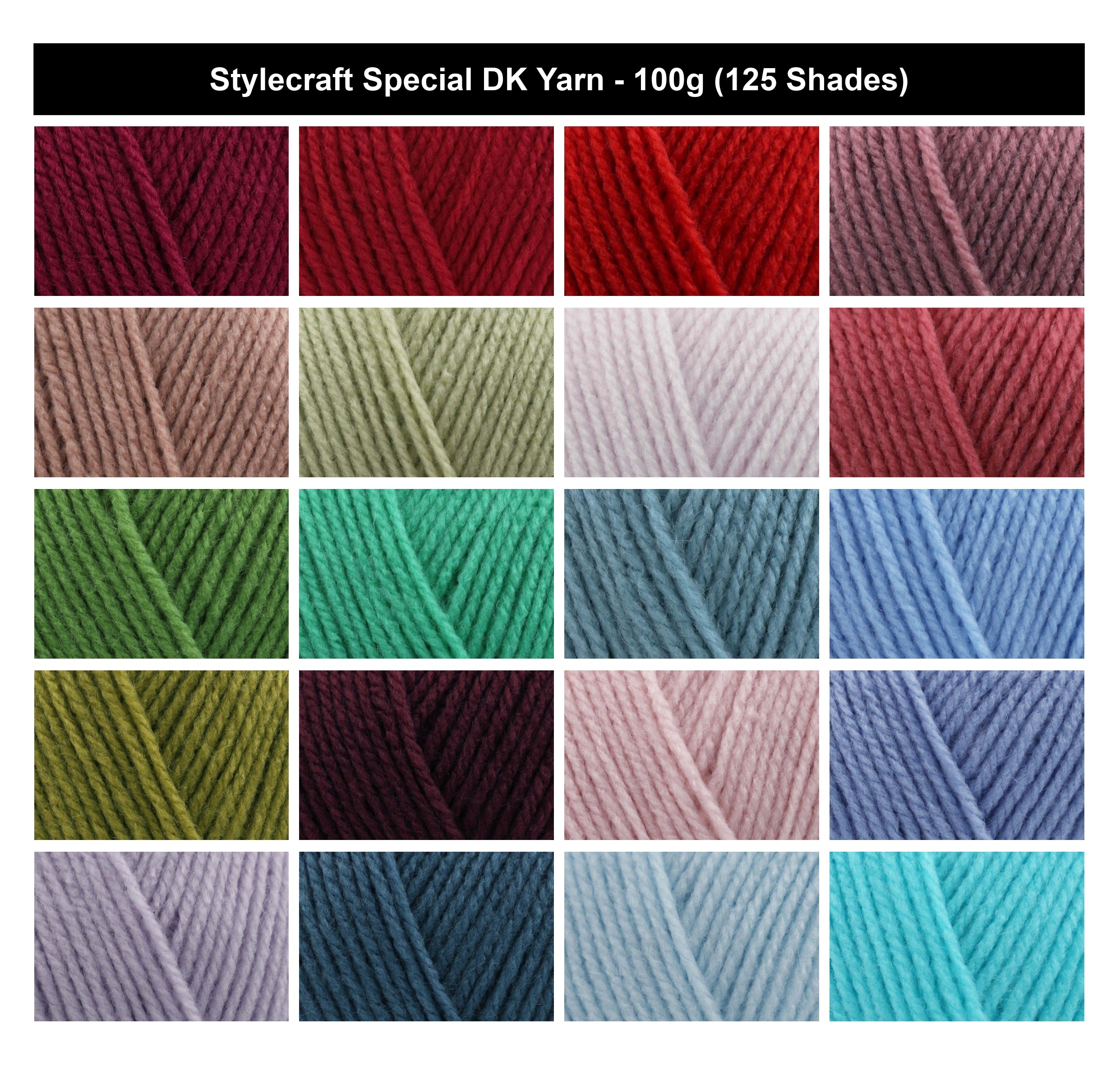 Stylecraft Special DK Acrylic Crochet Yarn - 100g, Double Knitting Wool for Blankets, Jumpers, Toys & Knitting Projects