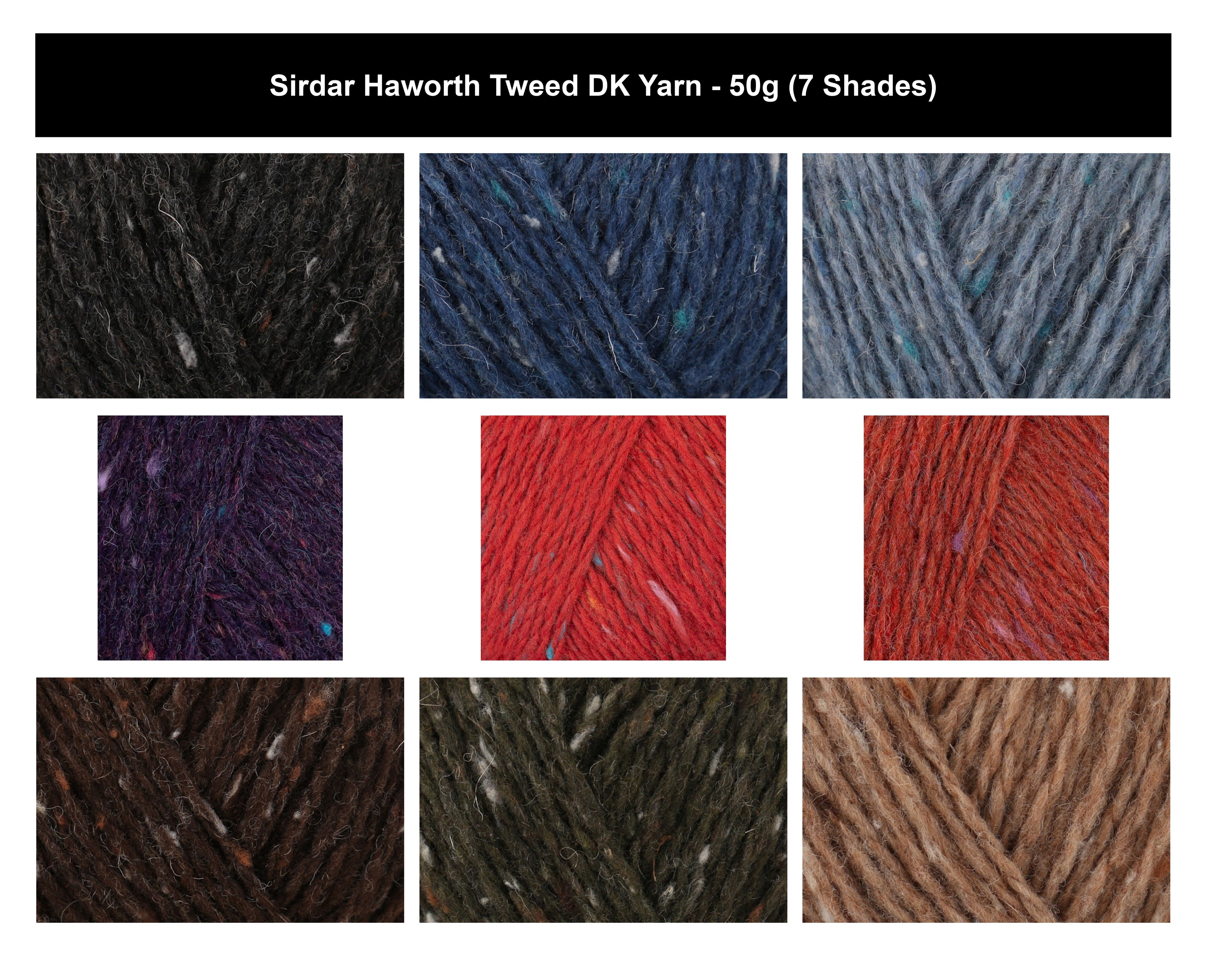 Sirdar Haworth Tweed DK Crochet Yarn - 50g, Merino Wool & Nylon Blend Textured Double Knitting Wool for Warm Outdoorsy Knits with a Yorkshire Spirit