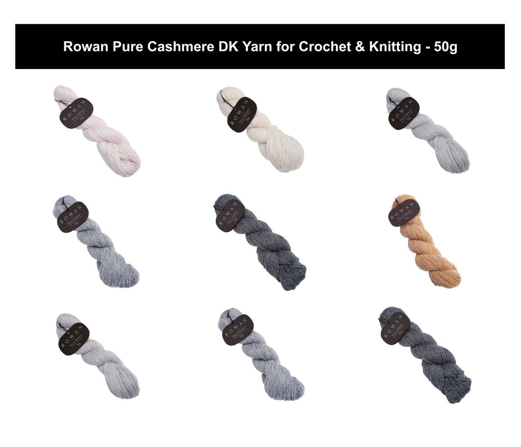 Rowan Pure Cashmere DK Yarn for Crochet & Knitting - 50g, Luxury 100% Pure Cashmere Soft Double Knit Wool for Crafts & Garments