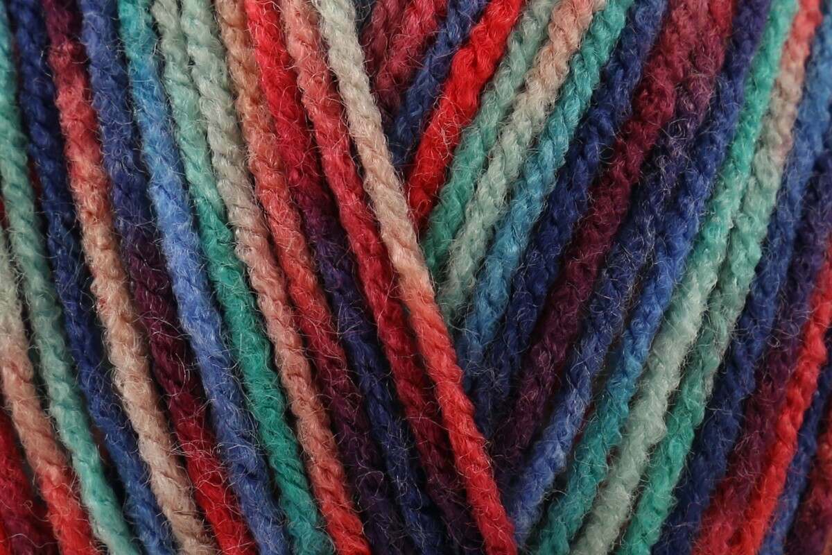 King Cole Jitterbug DK Yarn Premium Acrylic, Vibrant Variegated Double Knit Yarn 280m for Knitting & Crochet - 100g