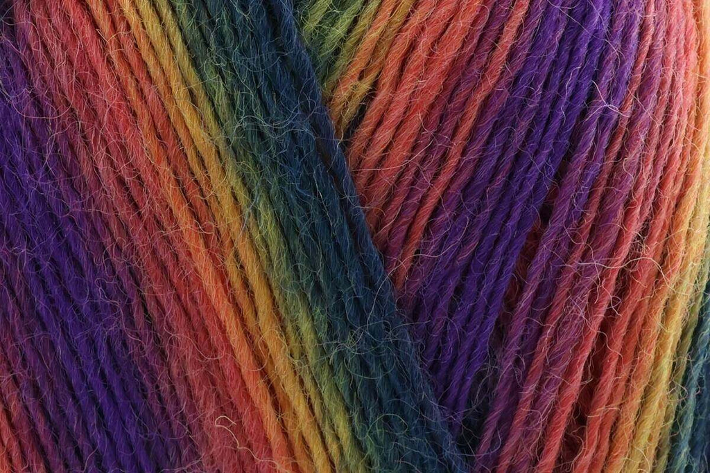 King Cole Rebel 4?Ply Yarn 75% Superwash Wool 25% Nylon Self?Striping Sock & Shawl Yarn 400m Bold Colour Knitting Yarn - 100g