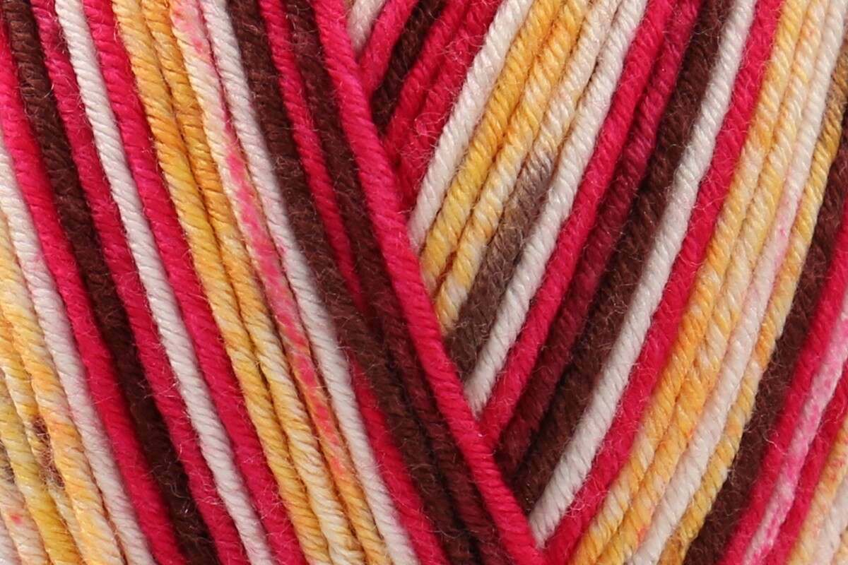 King Cole Footsie 4Ply Yarn 93% Acrylic & 7% PBT, Variegated Self?Patterning Sock Yarn 430m for Knitting & Crochet - 100g